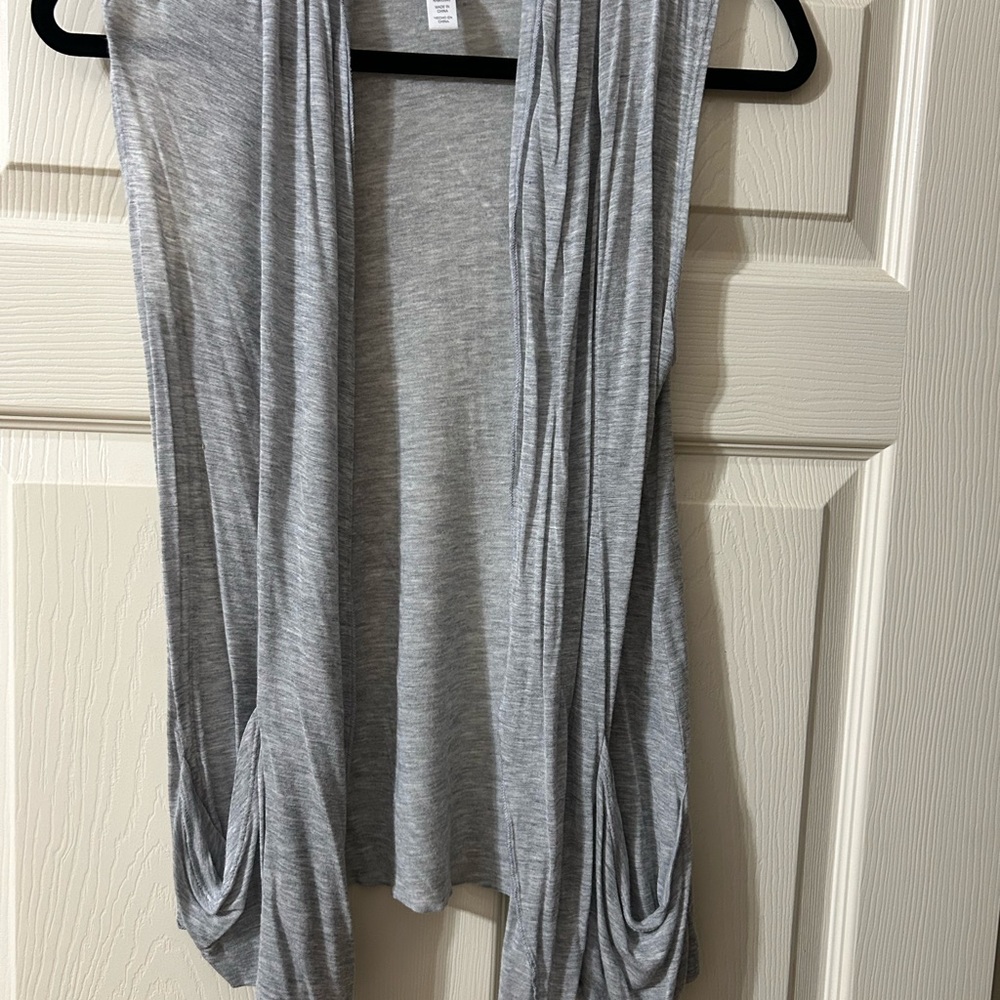 Gray Sleeveless Drape Top